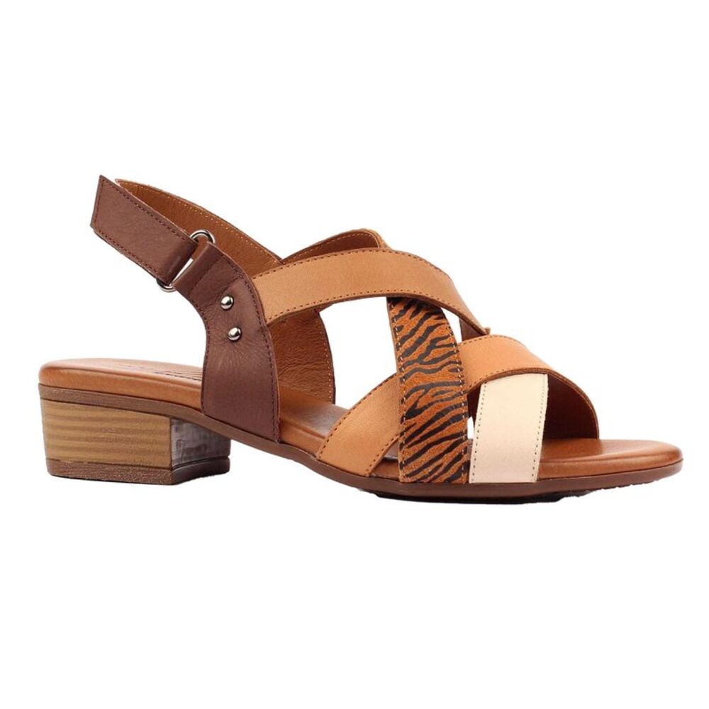 Lunar Womens/Ladies Oprah Leather Sandals / Tan